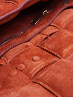 Orange suede padded Cassette bag Shoulder bags Bottega Veneta 
