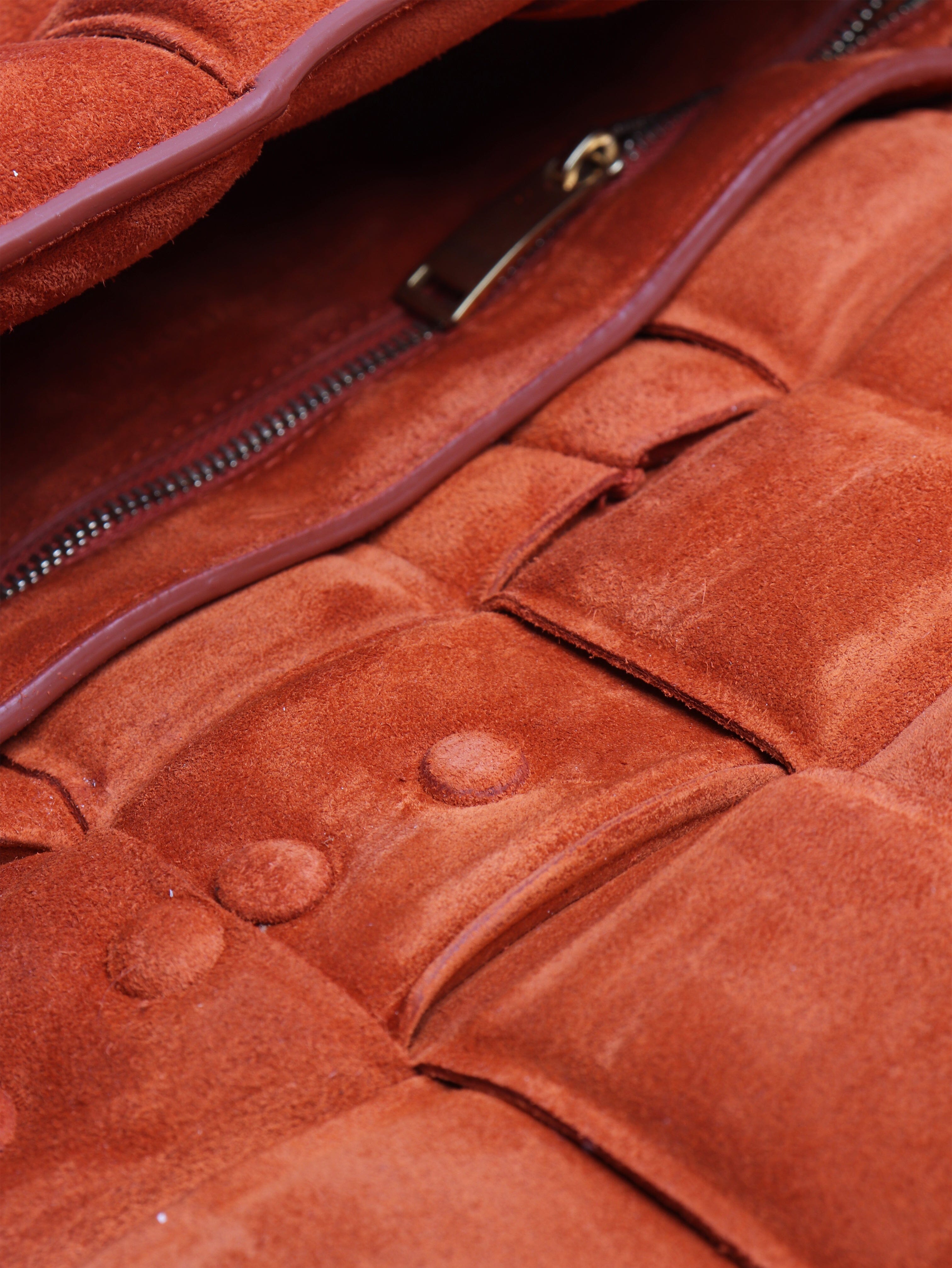 Orange suede padded Cassette bag Shoulder bags Bottega Veneta 