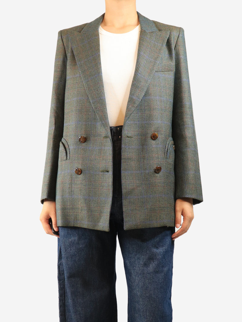 Green check wool jacket - size UK 10 Coats & Jackets Blaze Milano 