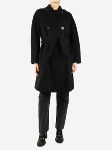 Max Mara Black wool coat - size UK 8