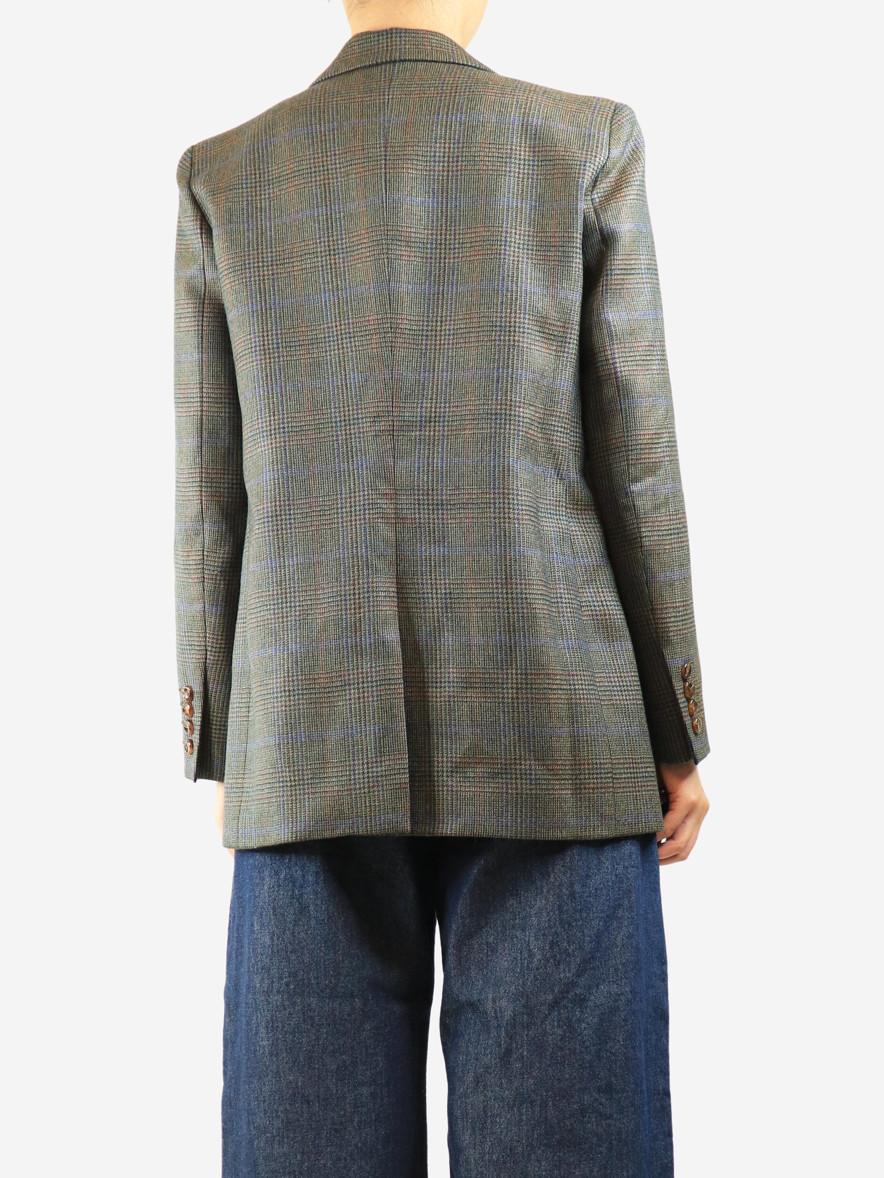 Green check wool jacket - size UK 10 Coats & Jackets Blaze Milano 