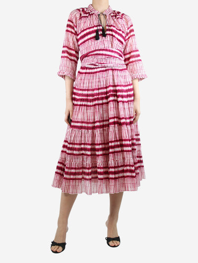 Pink printed midi dress - size UK 10 Dresses Samantha Sung 