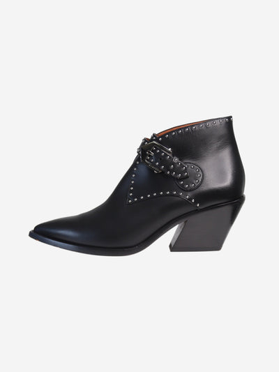 Black studded ankle boots with buckle detail and pointed toe - size EU 38 Boots Givenchy 