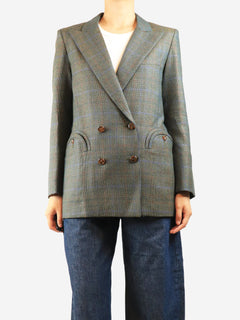 Green check wool jacket - size UK 10 Coats & Jackets Blaze Milano 