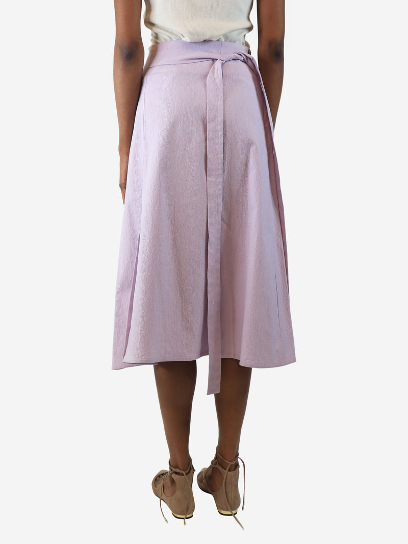 Purple button-detail midi skirt - size UK 6 Skirts Eudon Choi 