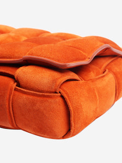 Orange suede padded Cassette bag Shoulder bags Bottega Veneta 
