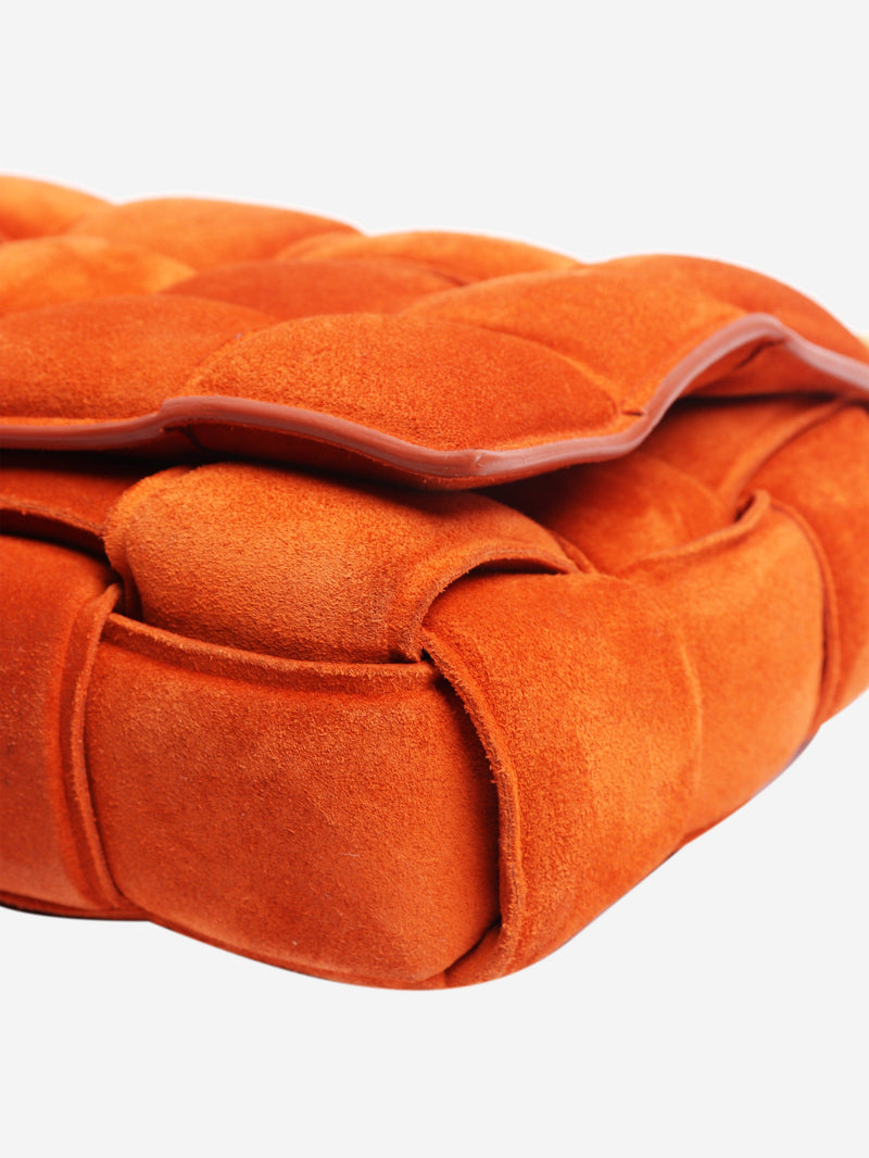 Orange suede padded Cassette bag Shoulder bags Bottega Veneta 