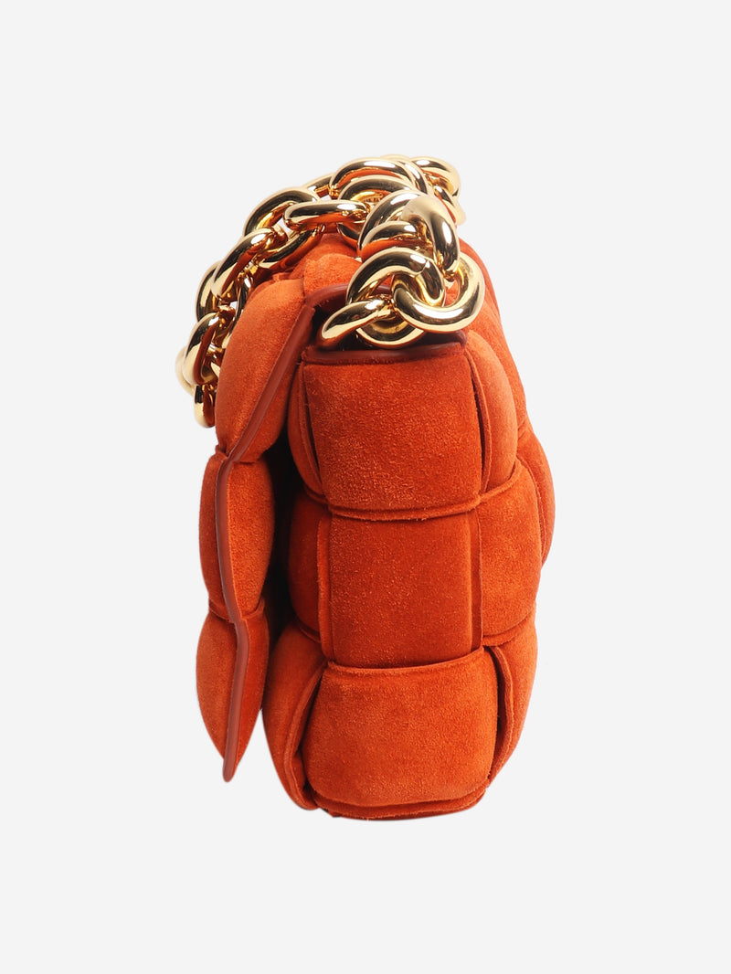 Orange suede padded Cassette bag Shoulder bags Bottega Veneta 
