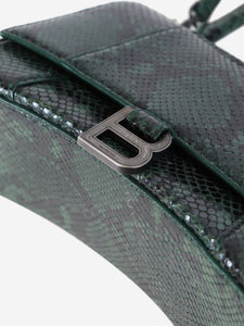 Balenciaga Green small python Hourglass 2way bag