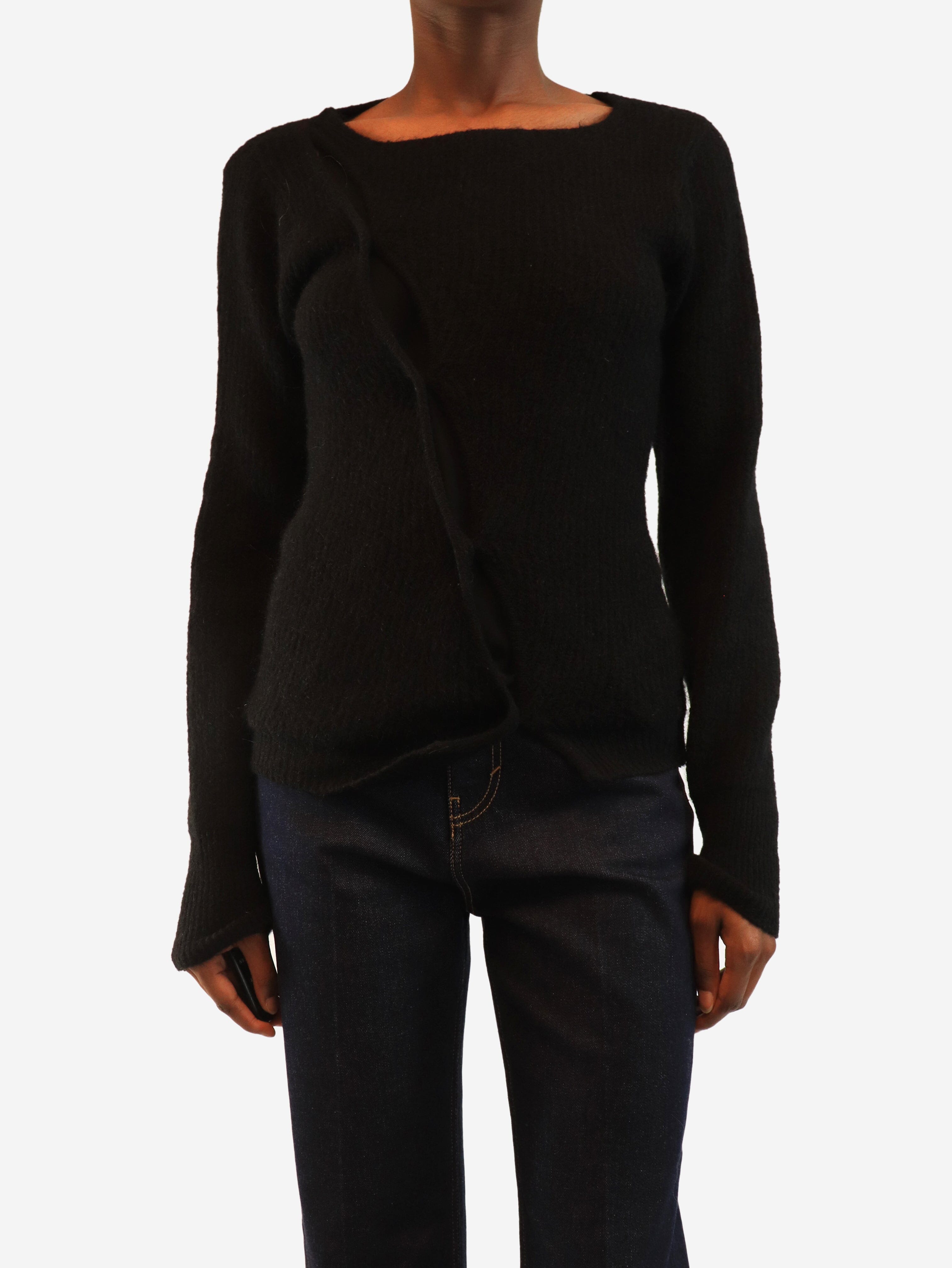 Black off the shoulder jumper - size XS Knitwear Khaite 