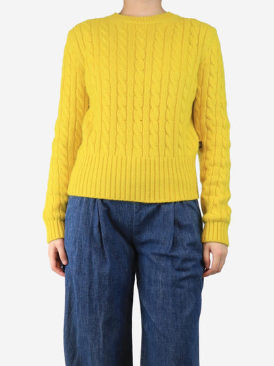 Yellow cable-knit jumper - size M Knitwear Louis Vuitton 