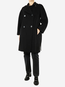 Max Mara Black wool coat - size UK 8