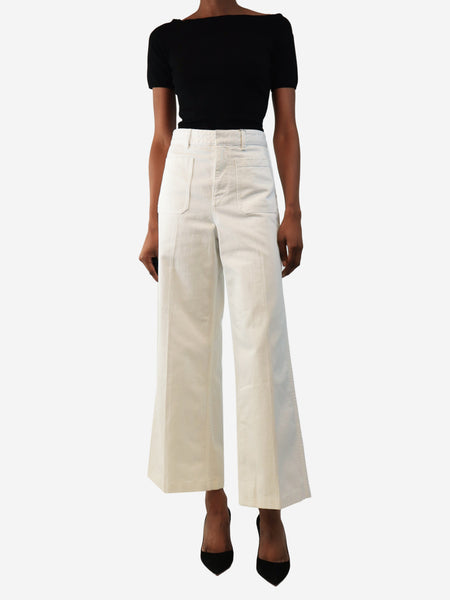 White straight-leg jeans - size UK 8 alternate image