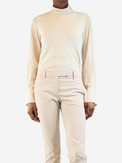 Cream high-neck top - size S Tops Brunello Cucinelli 