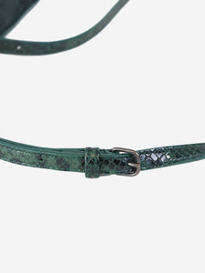 Balenciaga Green small python Hourglass 2way bag
