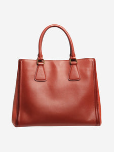 Prada Maroon Saffiano leather Galleria 2way bag