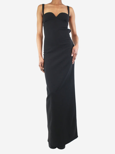 Black sweetheart bustier maxi dress - size UK 6 Dresses Magda Butrym 