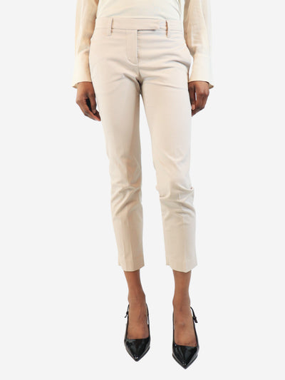 Pale pink cotton trousers - size UK 6 Trousers Brunello Cucinelli 