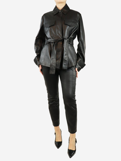 Black leather jacket and trousers set - size L Sets Vince 