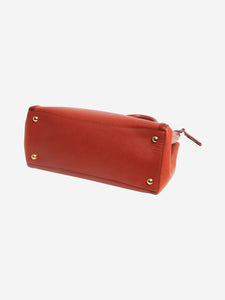 Prada Maroon Saffiano leather Galleria 2way bag