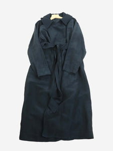 Issey Miyake Navy trench coat with belt - size