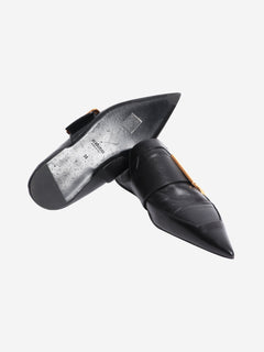 Black leather buckle flat shoes - size EU 38 Flat Shoes Jil Sander 