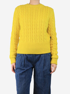 Louis Vuitton Yellow cable-knit jumper - size M
