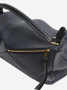 Loewe Dark blue medium Puzzle bag