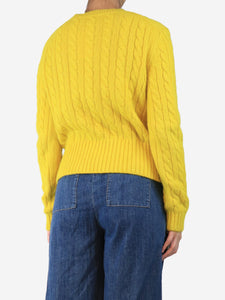 Louis Vuitton Yellow cable-knit jumper - size M
