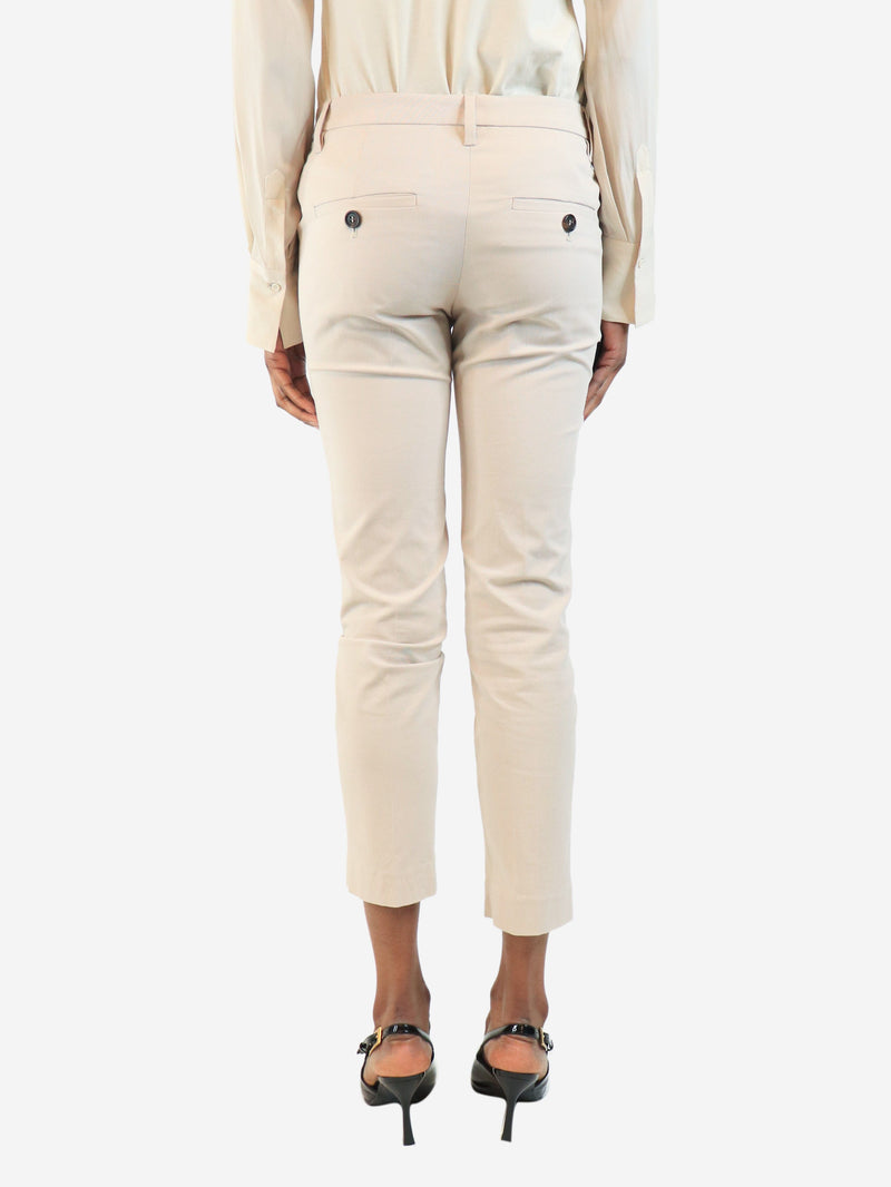 Pale pink cotton trousers - size UK 6 Trousers Brunello Cucinelli 