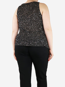 Missoni Black and silver sequin sleeveless top - size UK 16