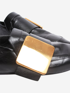 Black leather buckle flat shoes - size EU 38 Flat Shoes Jil Sander 