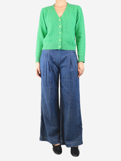 Blue denim wide-leg trousers - size UK 8 Trousers James Perse 