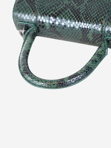 Balenciaga Green small python Hourglass 2way bag