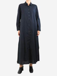 Xirena Black cotton midi shirt dress - size S
