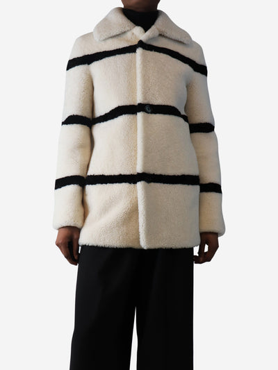 White shearling coat - size UK 6 Coats & Jackets Saint Laurent 