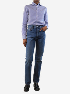 Agolde Blue 90's pinch straight-leg jeans - size UK 6