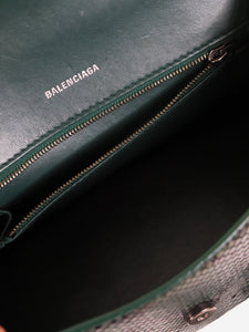 Balenciaga Green small python Hourglass 2way bag