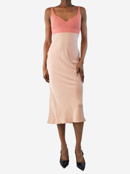 Pink midi tonal dress - size UK 4 product image
