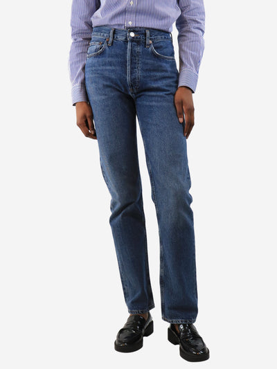 Blue 90's pinch straight-leg jeans - size UK 6 Trousers Agolde 