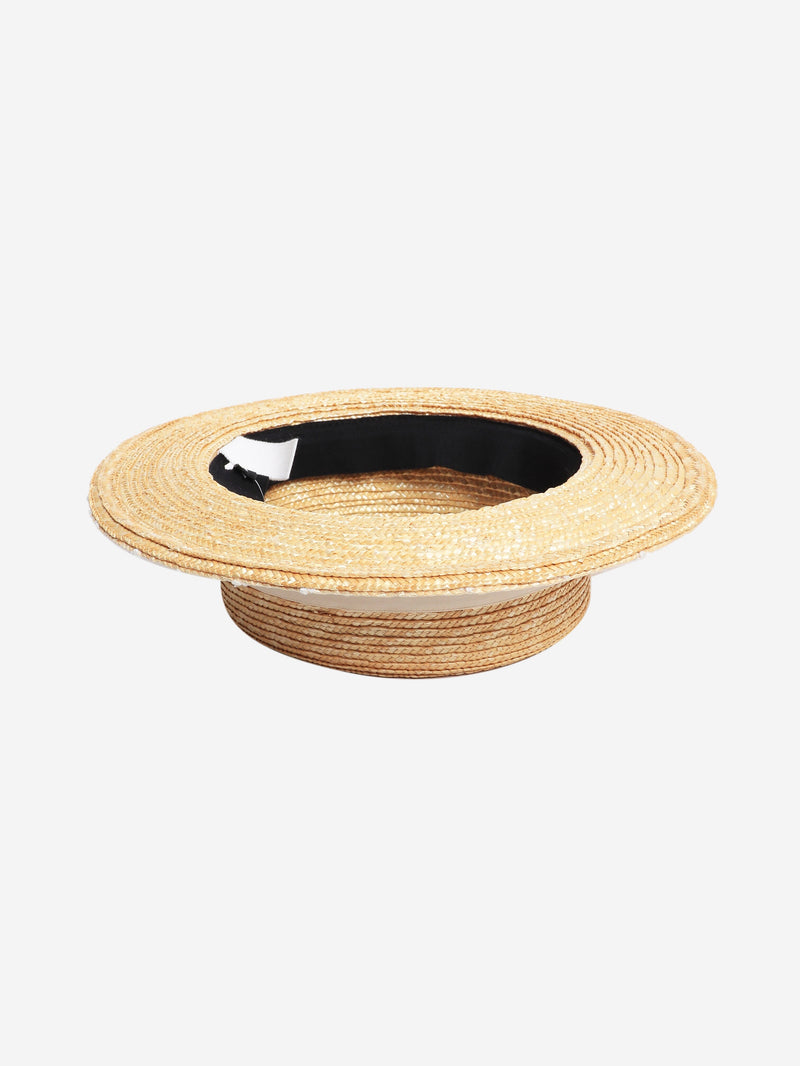 Natural embroidered straw hat Hats Maison Michel 