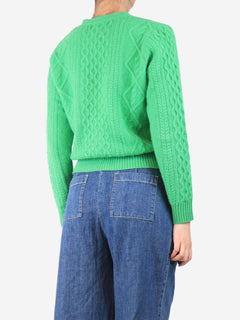 Green cashmere cardigan - size UK 8 Knitwear Jumper 1234 