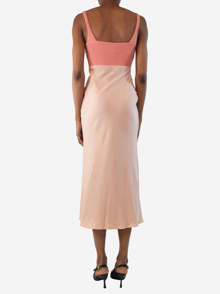 Pink midi tonal dress - size UK 4 alternate image