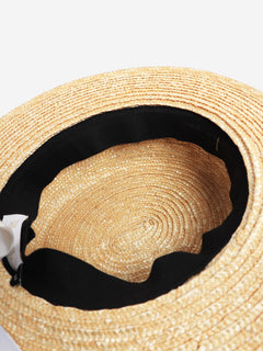Natural embroidered straw hat Hats Maison Michel 