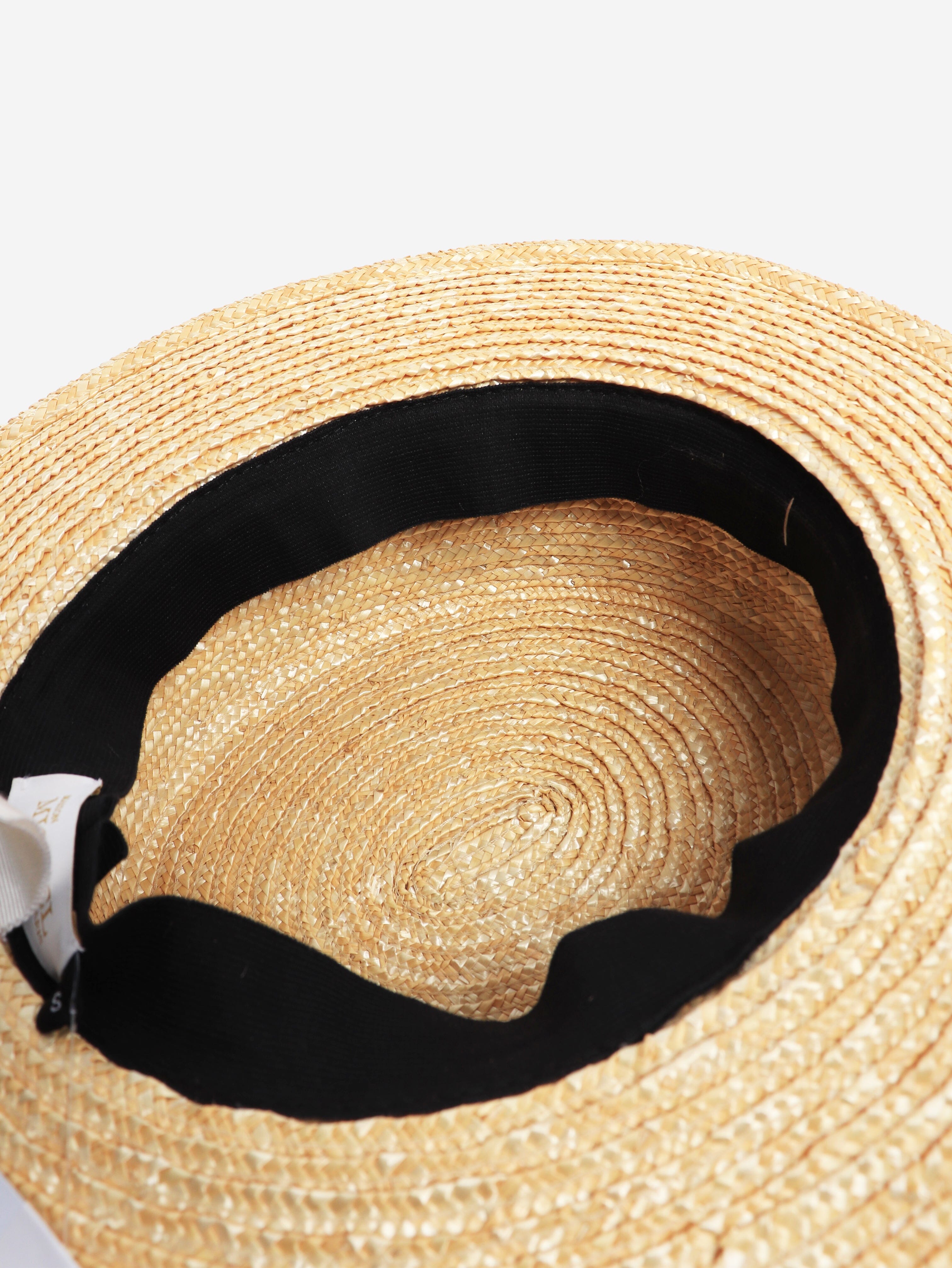 Natural embroidered straw hat Hats Maison Michel 
