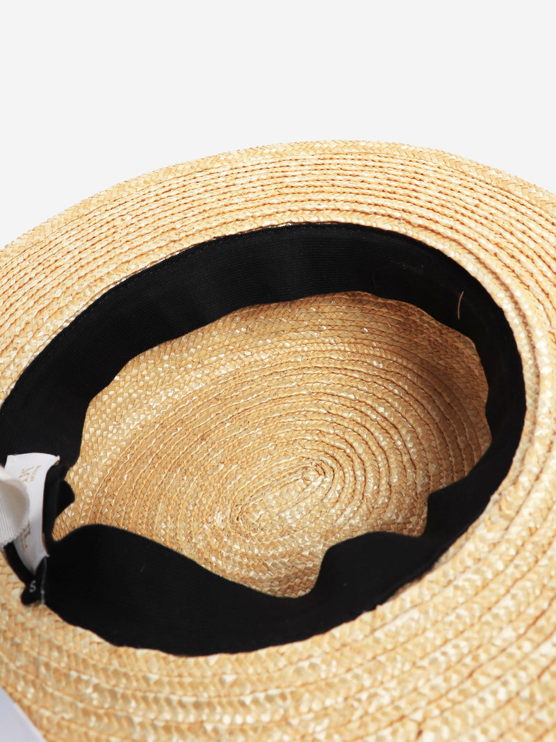 Natural embroidered straw hat Hats Maison Michel 