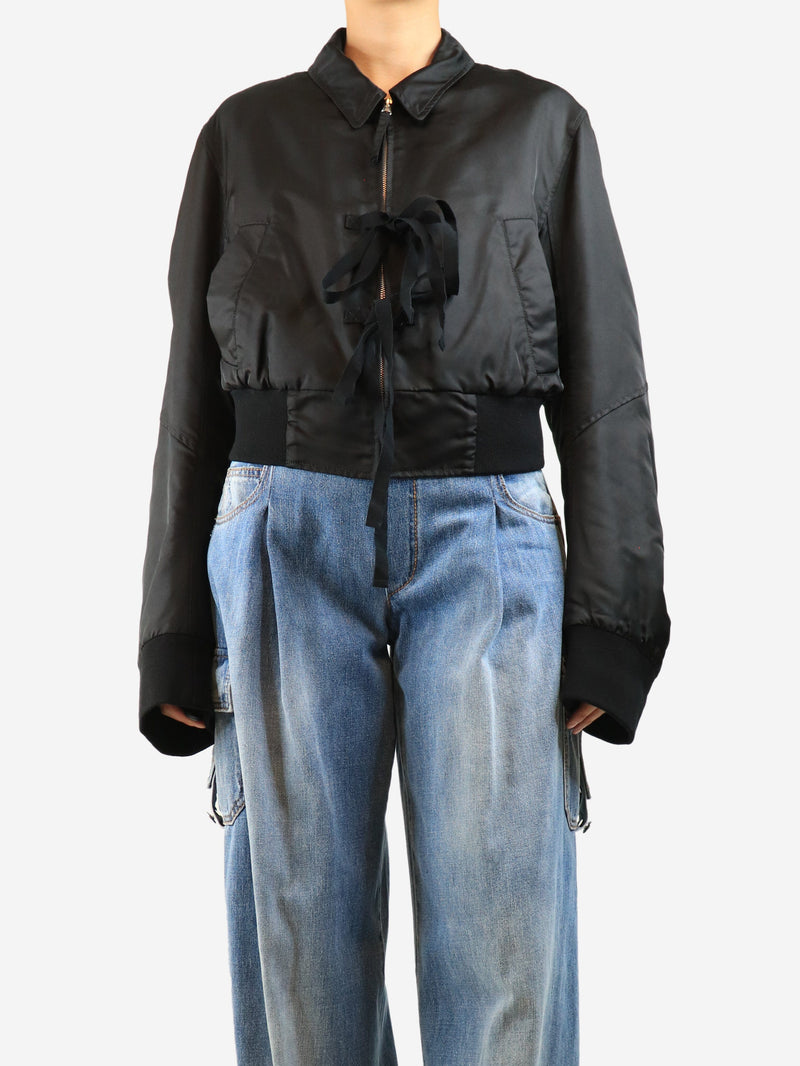 Black cropped bomber jacket - size UK 14 Coats & Jackets MM6 Maison Margiela 