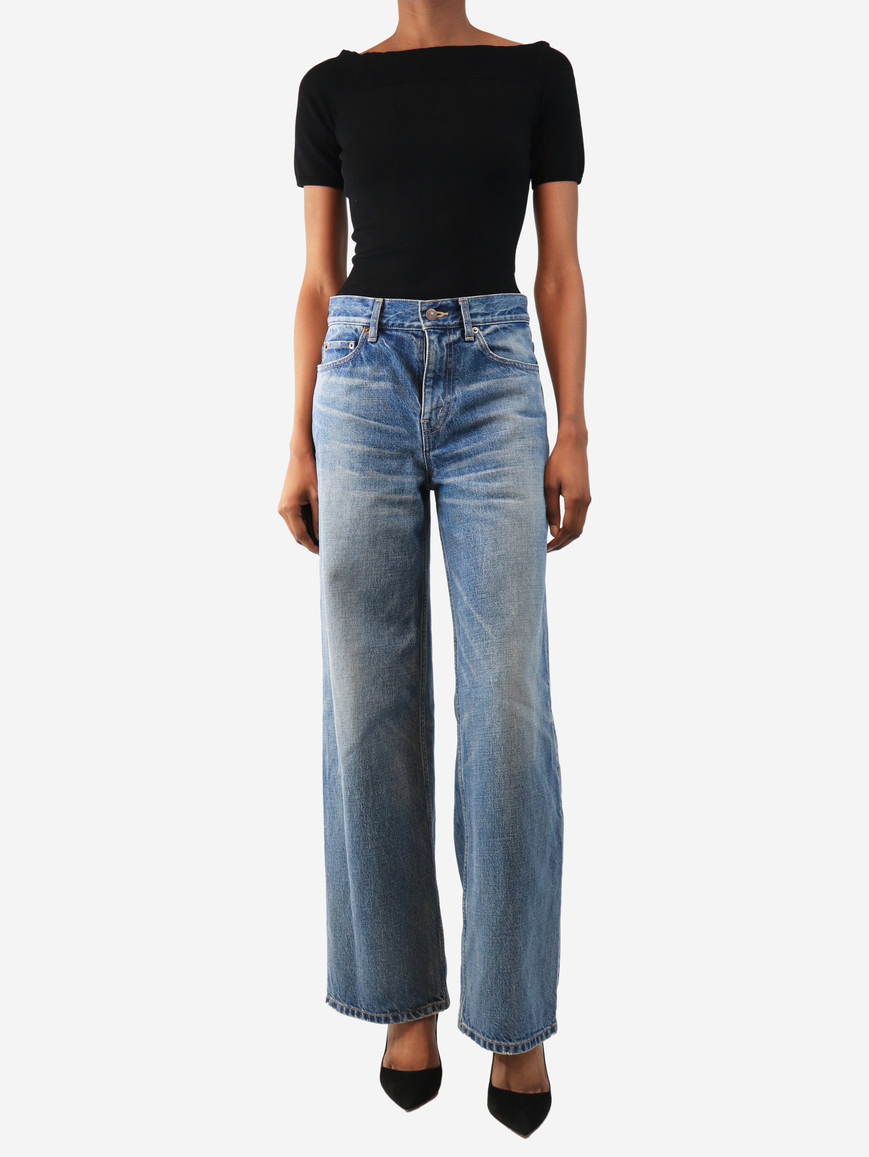Blue straight leg jeans - size UK 6 Trousers Celine 
