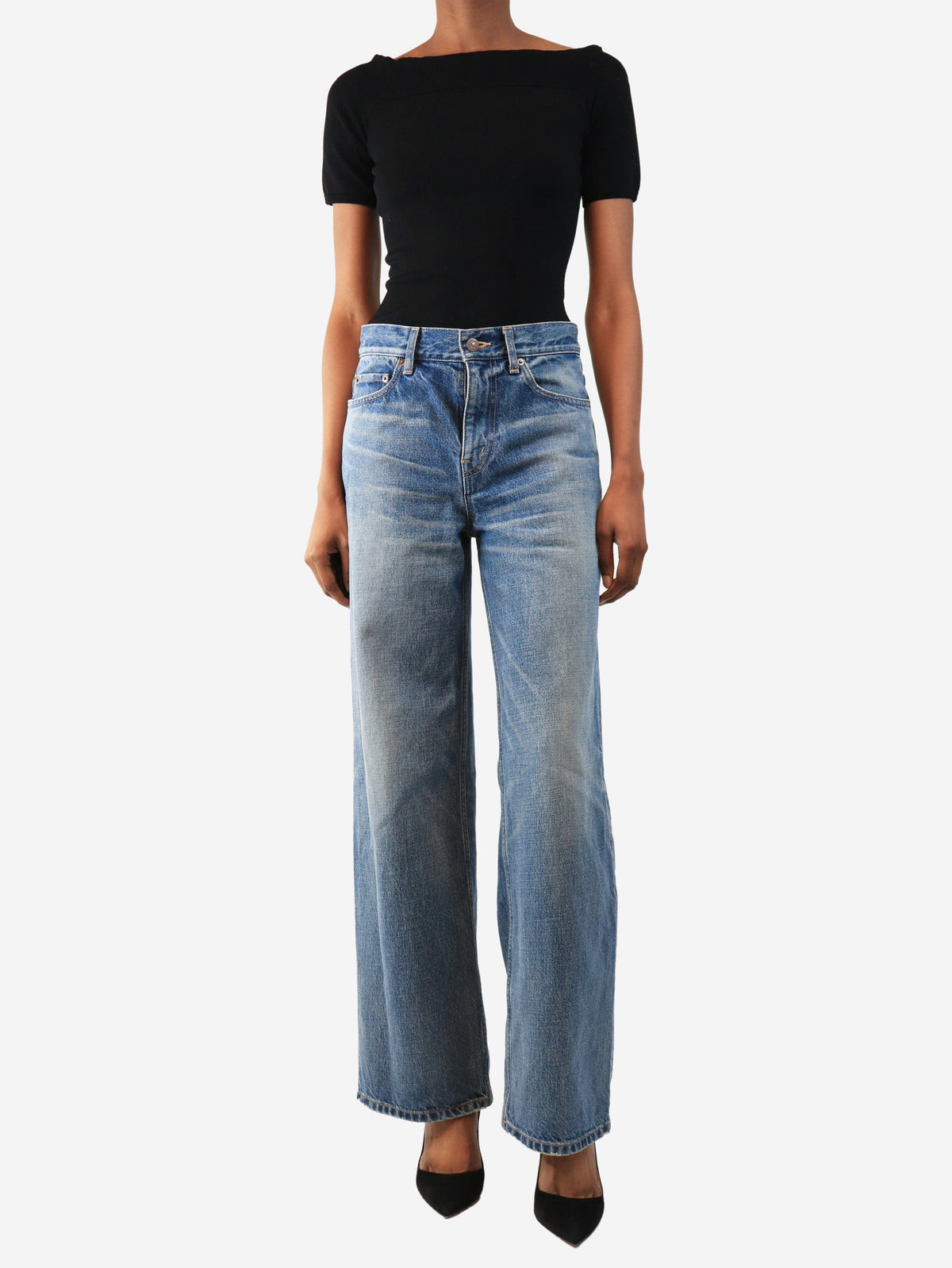 Blue wide-leg jeans - size UK 8 Trousers Dior 
