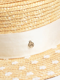 Natural embroidered straw hat Hats Maison Michel 